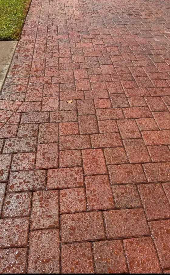 Close view of pavers at an All Elite jobsite